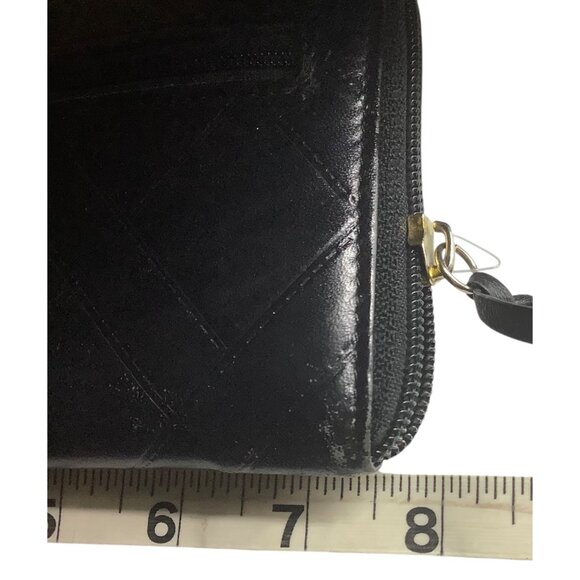 Vintage Fred Hayman Beverly Hills Black Leather Wallet 8"x4" Zip Close EUC - Picture 4 of 4